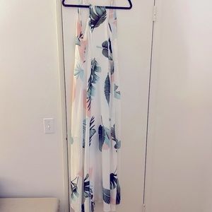 Hawaiian Print Maxi Dress